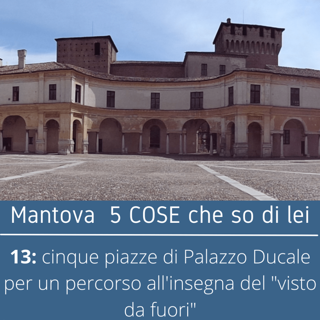 Il retro del Castello di San Giorgio visto dall'emiciclo di piazza Castello.